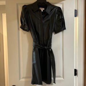 Rachel Parcell Black Leather Dress
